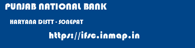 PUNJAB NATIONAL BANK  HARYANA DISTT - SONEPAT    ifsc code